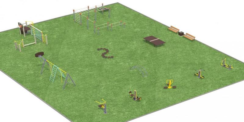 Дизайн проект спортплощадки разновозрастной  в Петропавловске-Камчатском