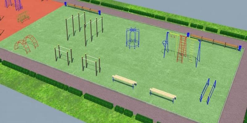 Проект детско-спортивной площадки для школы - детсада в Петропавловске-Камчатском