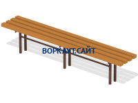 Двухметровая лавочка без спинки 2 м МАФ 1602 в Петропавловске-Камчатском