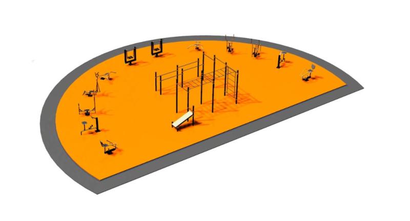 Дизайн проект спортплощадки Полукруглая в Петропавловске-Камчатском