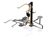 Уличный тренажер "Верхняя тяга Твистер стоя Твистер сидя" УТ336 в Петропавловске-Камчатском