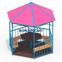Беседка со столом, лавками и полом МАФ 4123 в Петропавловске-Камчатском