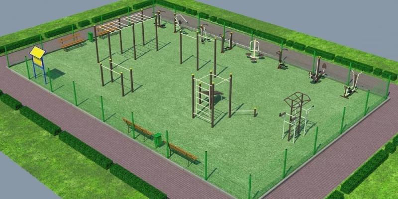 Проект спортивной воркаут площадки с уличными тренажерами - 1467400 рублей в Петропавловске-Камчатском