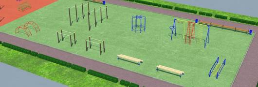 Проект детско-спортивной площадки для школы - детсада в Петропавловске-Камчатском