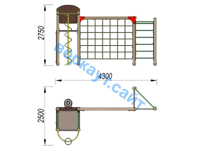 Детский спортивный комплекс Игровой ДСК 3111 в Петропавловске-Камчатском Детский спортивный комплекс Игровой ДСК 3111 в Петропавловске-Камчатском