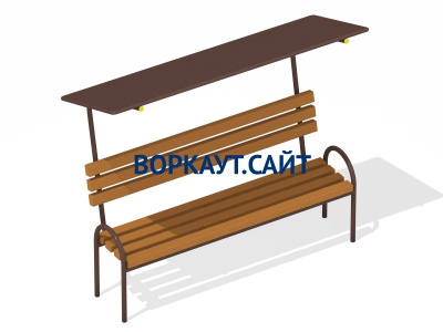 Лавочка под навесом МАФ 1607 в Петропавловске-Камчатском