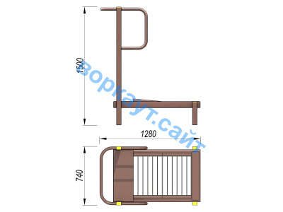 Уличный тренажер Беговая дорожка УТ 009 в Петропавловске-Камчатском