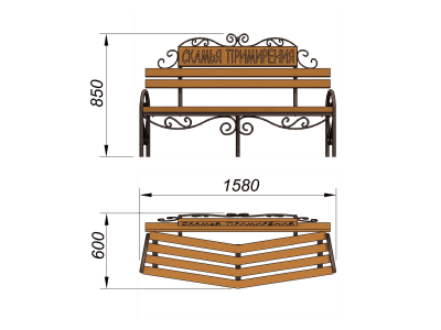 Скамья примирения МАФ 1610 в Петропавловске-Камчатском