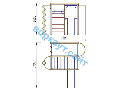 Детский спортивный комплекс Гимнастический ДСК 3107 в Петропавловске-Камчатском