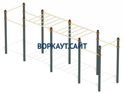 Воркаут рукоход с турниками ВС-23 в Петропавловске-Камчатском
