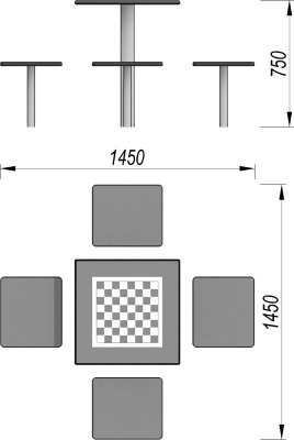 Шахматный стол МАФ 3516 в Петропавловске-Камчатском