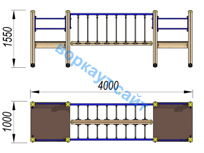 Детский спортивный комплекс Мост ДСК 3113 в Петропавловске-Камчатском