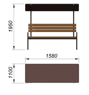 Лавочка под навесом МАФ 1607 в Петропавловске-Камчатском