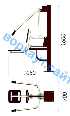 Уличный тренажер "Жим от груди" УТ 002 в Петропавловске-Камчатском
