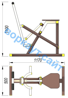 Уличный тренажер "Наездник " УТ 006 в Петропавловске-Камчатском