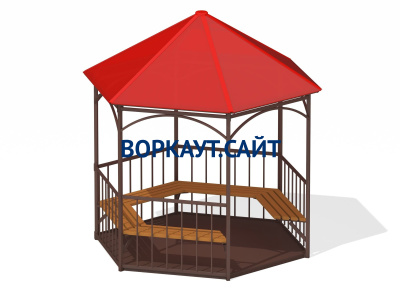 Беседка с лавками и полом МАФ 4122 в Петропавловске-Камчатском