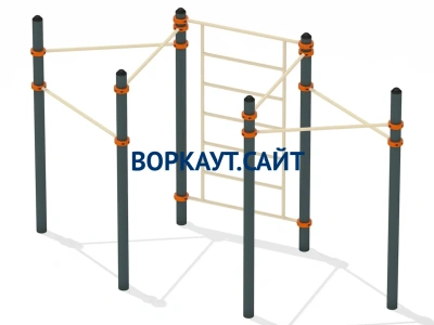 Воркаут турник разноуровневый с шведской стенкой ВС-25 в Петропавловске-Камчатском