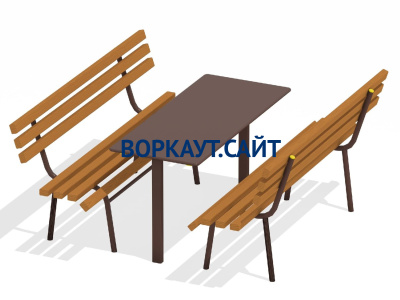 Дачный комплект из 2 лавочек и стола МАФ 1620 в Петропавловске-Камчатском